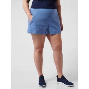 Athleta Trekkie North Short 14 Blue Active Pocket Hiking UPF Breathable